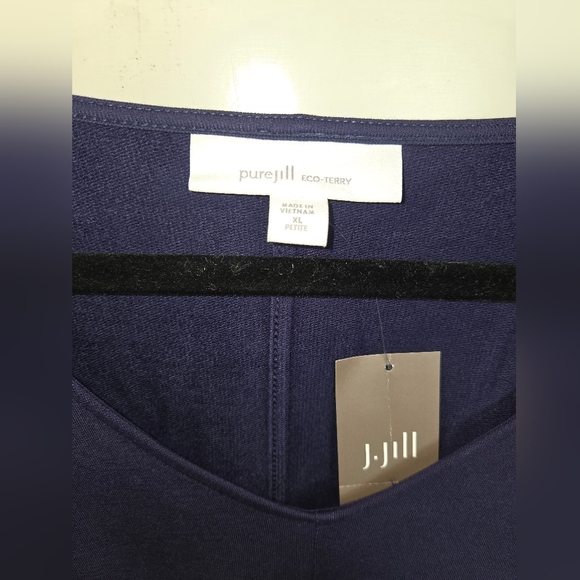 New J. Jill Deep Purple V-Neck Blouse - Picture 3 of 3